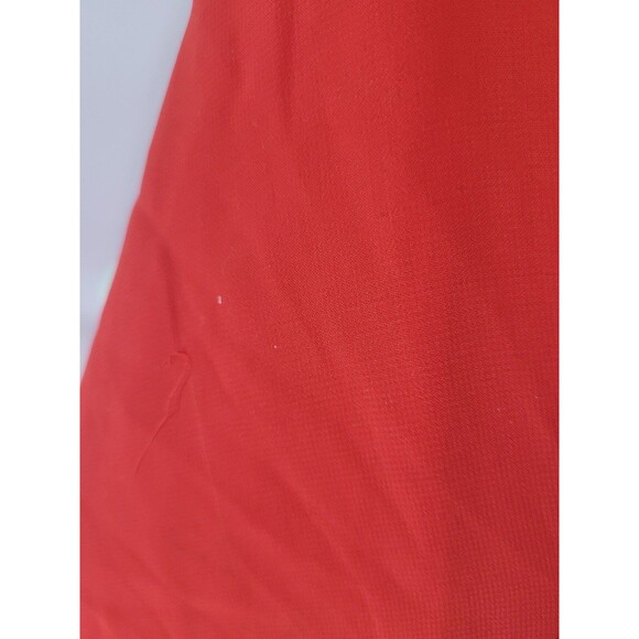 Red One Shoulder Chiffon Satin Trim Fit & Flare Wedding Prom Dress Size 2 - Picture 12 of 12